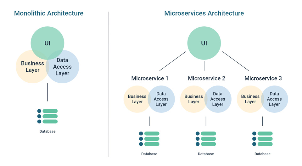Distinguish - Monolithic vs Microservices Architecture