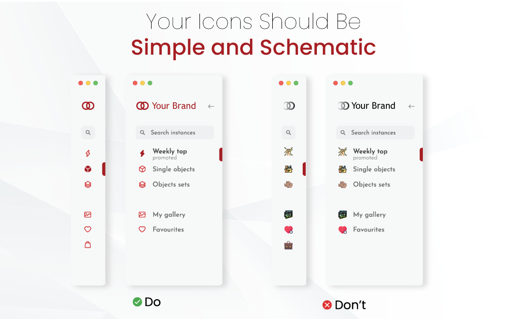 Icons Should Be Simple and Schematic